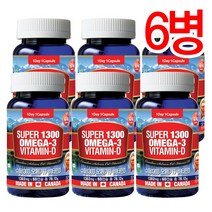 통라이프 슈퍼 오메가3-1300+비타민D-2개월-6병, 6병
