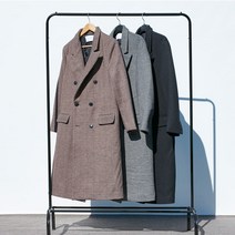헤링본 두꺼운 고급더블코트 - 3color