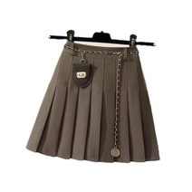 urkoteer 가을 A라인 플리츠 주름 골프 스커트 슬림 플레어 날씬핏 하이웨이스트 치마 봄가을 골프웨어