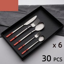 에어샥 리어샥 스틸 나이프 포크와 스푼 세트 디저트 포르투갈어 스타일 스테이크 서양식 레스토랑 식기 개, D