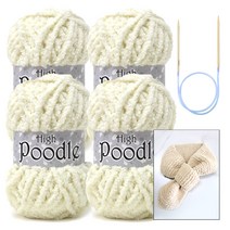 [니뜨] 하이푸들실(80g)x4볼+줄바늘6.0mm+너음목도리 도안, 08_아이보리