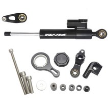 yamaha yzfr1 2002-2017 yzfr6 2006-2020 오토바이 조향 안정기 댐퍼 장착 브래킷 키트 yzf r6 r1, 블랙 세트, 1개