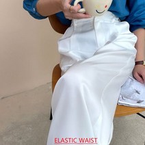 여성 2022 여름 가을 실크 새틴 스트레이트 하이 웨이스트 캐주얼 와이드 레그 바지