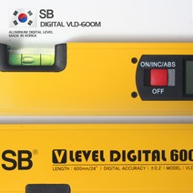 SB V홈 디지털수평기 VLD-600M 자석 디지탈수평대 파이프측정, 1개