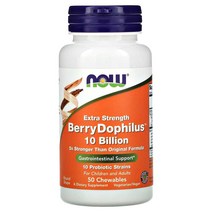 나우푸드 베리 도필러스 Berry Dophilus 50츄어블 락토바실러스 아시도필러스