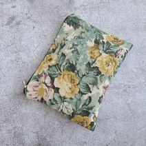 [천삼백케이] [나미꼬의퀼트카페] 17cm 지퍼파우치 만들기 핫팩주머니만들기 생리대파우치, 블랙데이지