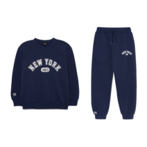 엠엘비 MLB 키즈 트레이닝 공용 바시티 맨투맨 세트 NY 네이비