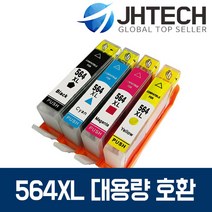 HP564XL잉크 HP6520 HP7510 HP5520 HP6525 HP4620 HP3520, 1set, HP D5460 잉크 HP564 XL 대용량 완벽호환 4색