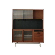 주방수납장 원목 엔틱 레트로 부엌 그릇장 팬트리장, 1.8M 상하장  원목) 문 5개