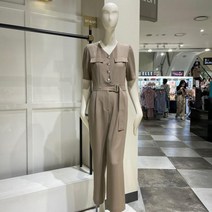 [온앤온] 브이넥 반팔 벨티드 점프수트 JW2M-O5340