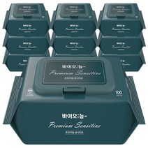 바이오늘 프리미엄 센서티브 엠보싱 유아물티슈 캡형 100매 10팩