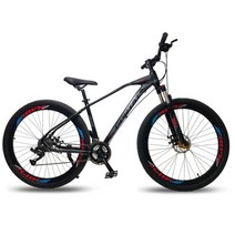 gortat 29 인치 산악 자전거 알루미늄 합금 자전거 mtb 초경량 도로 자전거 가변 속도 듀얼 디스크 브레이크 자전거, 블랙 레드, 24