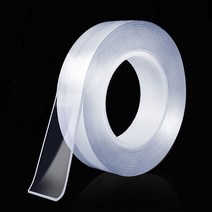 리빙라떼 친환경무접착제 재사용가능 나노고투명양면테이프 강력접착력 제거시 흔적이남지않아요, 1mm, 2m, 2cm