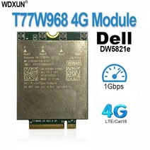 와이파이라우터 블루투스오디오 와이파이확장기T77W968 용 Dell DW5821e LTE Cat16 GNSS 5G WWAN 카드 모듈, 01 DW5821E