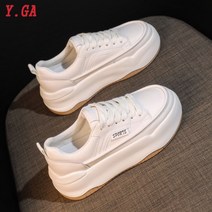 Y.GA 봄 가을 신상품 여성 귀여운 스니커즈 여자 슈즈 4cm 통굽 운동화 미끄럼 방지 신발