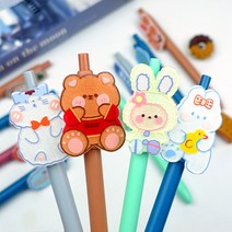 펄 토끼 특이한 캐릭터 필기감좋은 예쁜 볼펜, 펄부끄