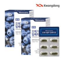 광동생활건강(주) 광동 식물성 오메가 블루 빌베리유 2박스1000mg, 상세 설명 참조, 단일옵션