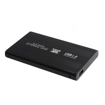 유용한 알루미늄 합금 설치 25 USB 20 외장 하드 쉘 상자 경도, Black, Black