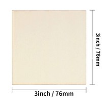합판 제작 얇은 나무 재단 목재 가공 코팅 구입 빈 사각형 조각 예술 공예 프로젝트에, 7.6x7.6cm