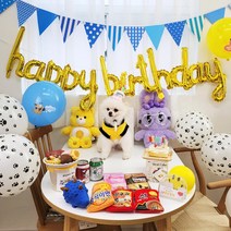 강아지생일파티용품 파티케이크 풍선 간식 세트, 1개, 고양이가랜드