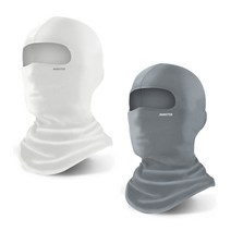 몬스터 라이크라 복면 마스크 1+1 / 바라클라바 자전거 오토바이 스키등 헬멜에 찰떡 궁합, 화이트, 그레이