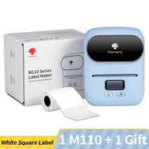페이지라벨기 스티커제작기계 네임스티커기계Phomemo M110 감열 라벨 프린터 바코드 자체 접착 휴대용 메이, 03 Blue M110
