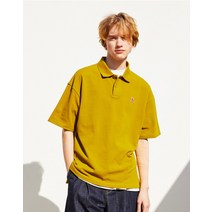 22SS [HIS HAZZYS] 옐로우 로고자수 면 반팔카라티셔츠 HZTS2B803Y2