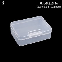 9 크기 광장 플라스틱 투명 보관 상자 작은 항목 잡화 케이스 보석 구슬 컨테이너 도구 액세서리 상자, 9.4x6.8x3.1cm