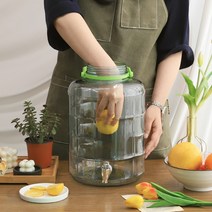 유리 수도꼭지 효소병 과실주 담금주병 5L-15L, 디스펜서 효소병 5L