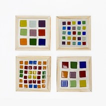 대형 타일 티코스터 만들기 4인 세트, 본상품, 본상품