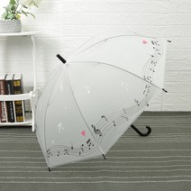 여자를위한 반자동 우산 Pinao 음악 예술 인쇄 투명 긴 손잡이 광고 선물 우산