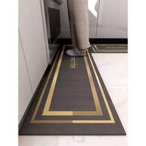 주방매트 논슬립 방수 오염방지 소재 소형+대형세트, 50x80cm (흡수속건) 요리 예술 - 녹색