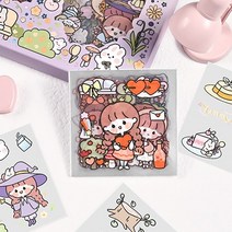 대용량 다꾸 스티커 100장 세트 투명 감성 다이어리 씰스티커 인생네컷 앨범 예쁜 꾸밈 노트북 인스 보석 꾸미기, W49004I(프리티세트