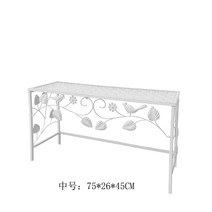 철제 다육이 진열대 화분 받침대 거치대 베란다 카페, MJ014 버드 - 미디엄 올드 화이트