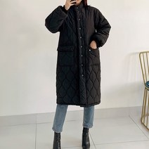 퍼니걸스 3644 깔깔이 누빔 롱 패딩 점퍼 여성의류