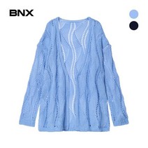 [BNX] 펀칭자수 롱 가디건