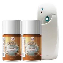 아로마에어 자동분사방향제/욕실용/자동분사기 1개+ 향캔리필280ml x 2, 헤이즐넛향