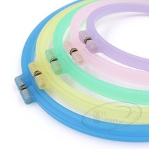 레인보우 플라스틱 원형 수틀 프랑스지수 십자수, 18cm