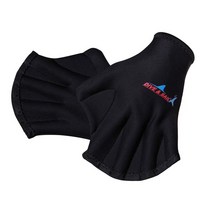 수상스키 제트 바다 수영 해루질 장갑 수영 손갈퀴 웨이크 걸 1 쌍 2 네오프렌 성인, 검은색