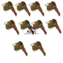 굴삭기 Kubota 엔진 부품 3526031852 H32412 점화 키 2 개, [01] 10PCS
