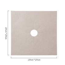 업소용화구 간택기 중식화구 가스 스토브 프로텍터 쿠커 커버 라이너 클린 매트 패드 주방, 1pc 베이지