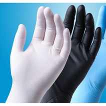 JINGHENG 블루색 pvc화이트색 블랙색 일회용 장갑 라지 길이추가타입 상업용 내마모성, T01-S, C01-라텍스(100개/박스두께)-I73, 대(L)