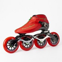 Zip CITYRUN-Vulcan 6 겹 탄소 섬유 인라인 스피드 스케이트 슈즈 화이트 블랙 블루 레드 4 휠 90mm 100mm 110mm, 41, [05] Red CT wheel