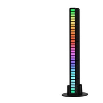 새로운 음악 리듬 센서 램프 게임 룸 컴퓨터 모니터 TV 자동차 장식 RGB LED 라이트 스트립 멋진 Luminaires, 02 Black_01 Plug-in