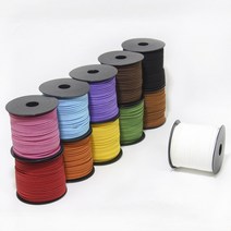 샤무드 가죽끈타래 매듭공예끈 3mm X 90m, 검정