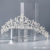 티아라큐빅 웨딩 왕관 브라이덜샤워 공주 왕관머리띠, 티아라03, 1개
