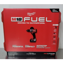 Milwaukee 밀워키 2904-22 M18 FUEL 무선 1/2인치 해머 드릴/드라이버 키트 새 제품