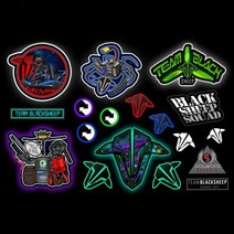 FPV드론 FPV 레이싱 프리스타일 드론 라디오 송신기 고글용 210X150mm TBS 스티커 오리지널, 02 2PCS Random Style