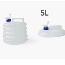아웃도어 PE 접이식 물통 야외용품 자가용 캠핑 물통, 화이트, 5L