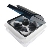 캠핑카 부품 HEYRV-12VDC 14 인치 CE KC 인증 수동 제어 높은 풍량 RV 지붕 환기 팬 연기 또는 흰색 뚜껑, 01 Smoke Lid Color